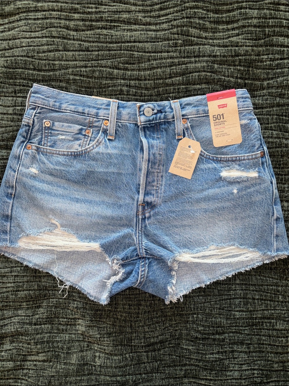 Levi's Light Blue Denim Cutoff Jean Shorts